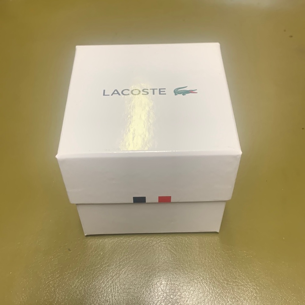 Authentic Lacoste leather band watch